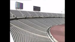 Views inside Barcelona's Olympic Stadium News Clip