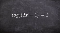 Solving logarithmic equations Instructional Video