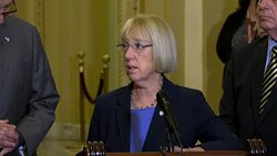 Senator Murray compares Anita Hill treatment to Kavanaugh accuser Stock Footage