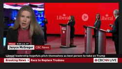Liberal leadership hopefuls take aim at common target in French debate: Donald Trump News Clip