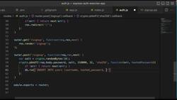 Express Framework Mastery: From Beginner to Advanced with Node.js - Signup and Database Completion with Hashing and Salt Instructional Video