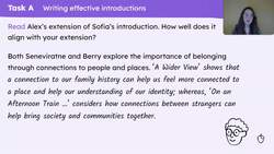 Writing a response to ideas of belonging in the AQA Worlds and Lives anthology Instructional Video