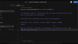 JavaScript Mastery from Zero to Hero - Prepare for Coding Interviews - What Are Datatypes and Variables in Programming Part II Instructional Video