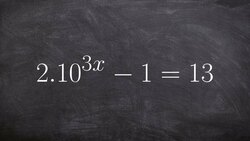 Solving an exponential equation with multiple operations Instructional Video