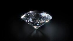 Diamond spin loop close-up 4k with alpha key Stock Footage