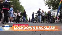 Protesters take to the streets of Berlin over government's lockdown response News Clip