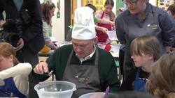 Davey attends baking class at primary school as he announces plans for free school meals to all children News Clip
