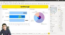 Business Intelligence with Microsoft Power BI - with Material - Drillthrough in Power BI Instructional Video