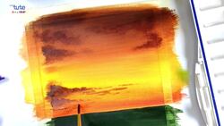Painting a Sunset Sunflower Valley: A Quick and Easy Landscape Tutorial Instructional Video