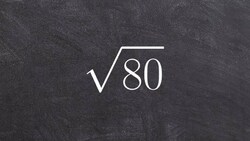 Simplifying the Square Root of a Number Using a Factor Tree, Sqrt(80) Instructional Video