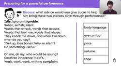 Finding my own voice: performing a poem Instructional Video