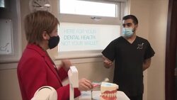 Nicola Sturgeon meeting dentists on campaign trail News Clip
