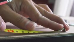 Close up,Hand using hammer to stuck nail in to the wood Stock Footage