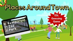 Places Around Town English Vocabulary Game Instructional Video