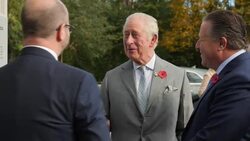 Prince Charles meets people during McLaren's new Extreme E car event at the Kelvingrove Art Gallery and Museum News Clip