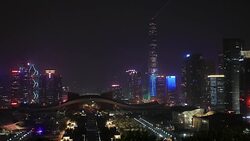 ShenZhen city laser show Stock Footage