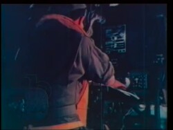 Flying over Iwo Jima, airfields, P-51 take off, control room, US Army, Pacific War, 1945 Stock Footage