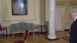 Boris Johnson greets Uruguay President Luis Pou at Downing Street News Clip