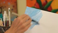 How to Paint a Mottled Background Using Acrylic Paint Instructional Video