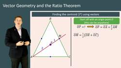 Finding the Centroid of a Triangle Using Vector Geometry and Coordinate Points Instructional Video