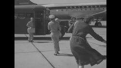 US civilians evacuate from South Korea and arrive in Japan at beginning of Korean conflict News Clip