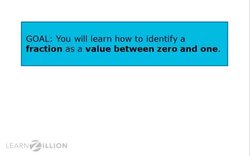 Understanding Fractions as Values Between Zero and One Instructional Video