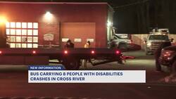 Lewisboro police: 8 people with disabilities sent to the hospital after Cross River bus crash News Clip