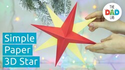 How to Make Simple 3D Paper Stars for Christmas Instructional Video