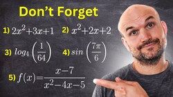 5 problems pre-calculus students should do in their head Instructional Video