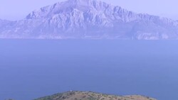 Wide pan of both Coast's along the Strait of Gibraltar News Clip