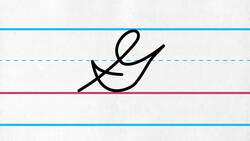 Uppercase cursive letter G Instructional Video