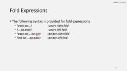 Complete Modern C++ - Fold Expressions - Unary Folds Instructional Video