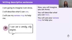 Writing descriptive sentences about the setting in 'Anna Hibiscus' Song' Instructional Video