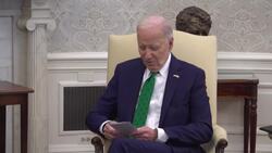 Leo Varadkar and Joe Biden hold a bilateral meeting in the Oval Office News Clip