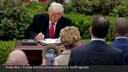 'Your question is so stupid': Trump defends tariffs despite market collapse News Clip