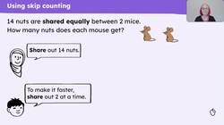 Use skip counting to solve a sharing problem Instructional Video