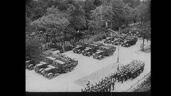 World War II Hitler Watches Nazi Soldiers Stock Footage