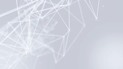 Clean White Abstract polygonal Digital Concept Geometrical Polygon Plexus Fractals Moving low poly Technologies Minimalist design element Seamless loop background for corporate business presentation Stock Footage