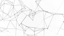 Abstract Digital Concept of Geometrical Figures Polygon Plexus Fractals Moving, Connecting Themselves and with Particles. Triangular Technological.Abstract Network Animation Loop background Stock Footage