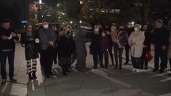 CLEAN : Dinosaur image projected on Kosovo govt building to mark end of COP26 News Clip