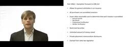Rule 506c - Securities Exemption Instructional Video