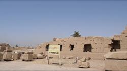 Egypt, Luxor - Karnak Temple - Cachette Courtyard Stock Footage