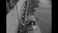 Aircraft carrier USS Wasp carries destroyer USS Hobson survivors after collision between the two ships; the destroyer sinks, killing 176 News Clip