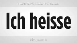 How to Say "My Name Is" in German Instructional Video