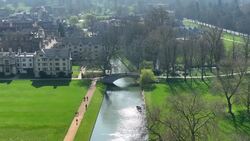 Drone Views of Cambridge's Gothic Architecture and University Landmarks Stock Footage