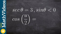 Evaluate the half angle of cosine from a triangle Instructional Video