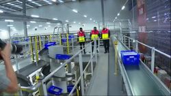 UK: Boris Johnson PM visits a Tesco distribution centre in Erith. News Clip