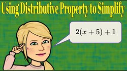 How to Use the Distributive Property to Simplify an Algebraic Expression Instructional Video