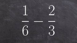 How to subtract fractions with unlike denominators and negative answers Instructional Video