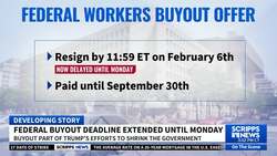 President Trump's buyout deadline of federal workers delayed by judge News Clip